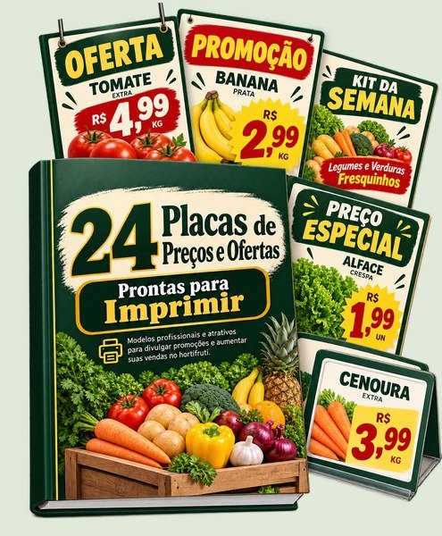 Bônus 3: 24 Placas de Preços e Ofertas Prontas para Imprimir
