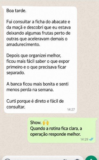 Depoimento de dono de hortifruti sobre o Atlas Visual 1